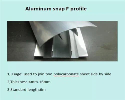 Aluminum profile bar for Polycarbonate sheet03